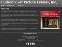 Tablet Screenshot of hudsonriverpictureframes.com